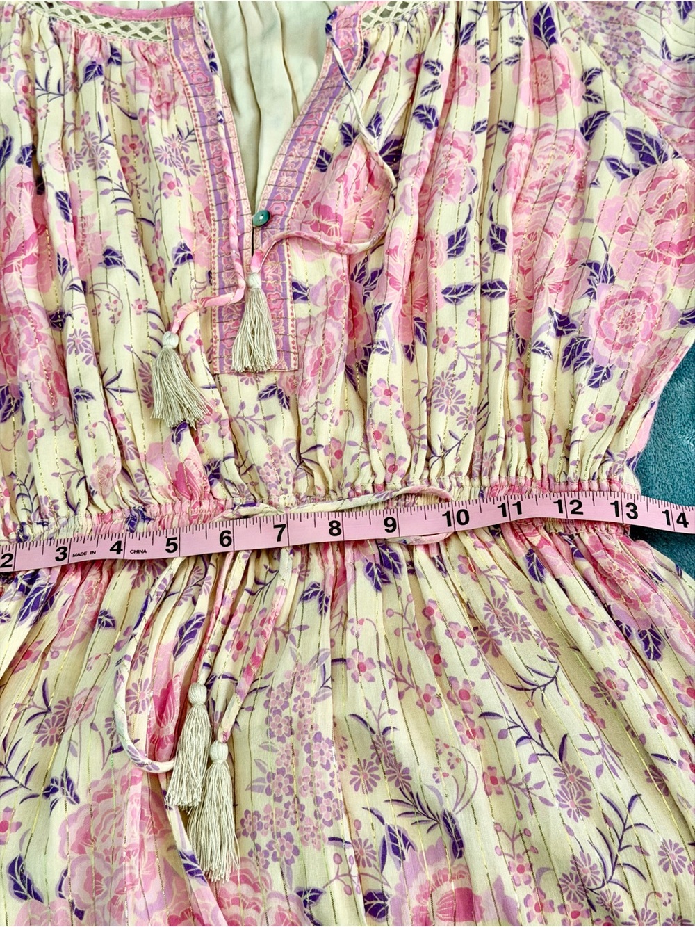 Spell Pink Lavender Floral Midi Dress - Picture 11 of 16